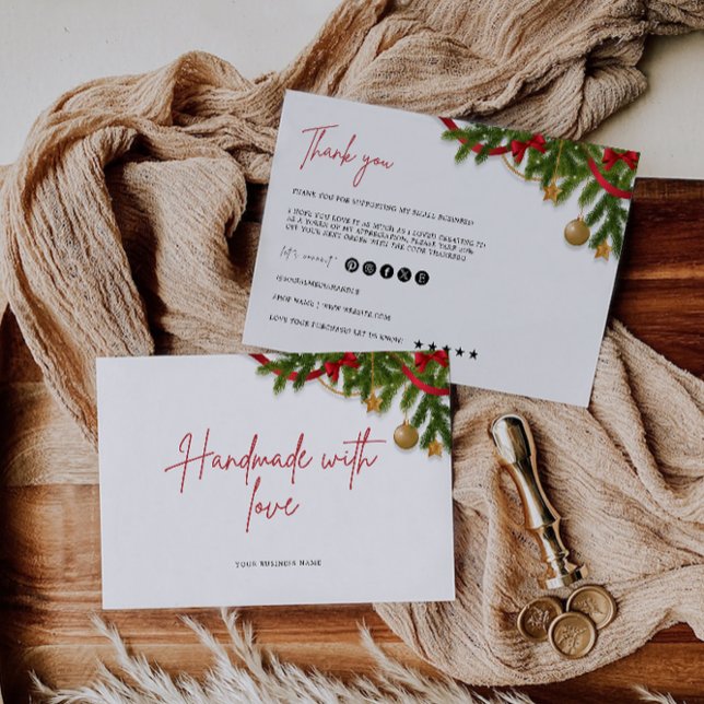Plantilla de tarjeta de agradecimiento profesional (Christmas Business Thank You Card Template)