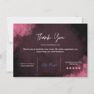 Plantilla de tarjeta de agradecimiento rosa, agrad