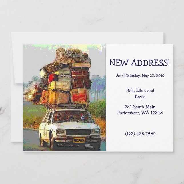 Plantilla de tarjeta de cambio de dirección de Kit (Anverso)