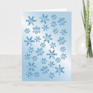 Plantilla de tarjeta de copo de nieve azul de boni