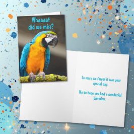 Plantilla de tarjeta de cumpleaños atrasado de lor