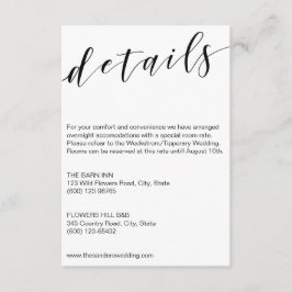 Plantilla de tarjeta de detalles de caligrafía en