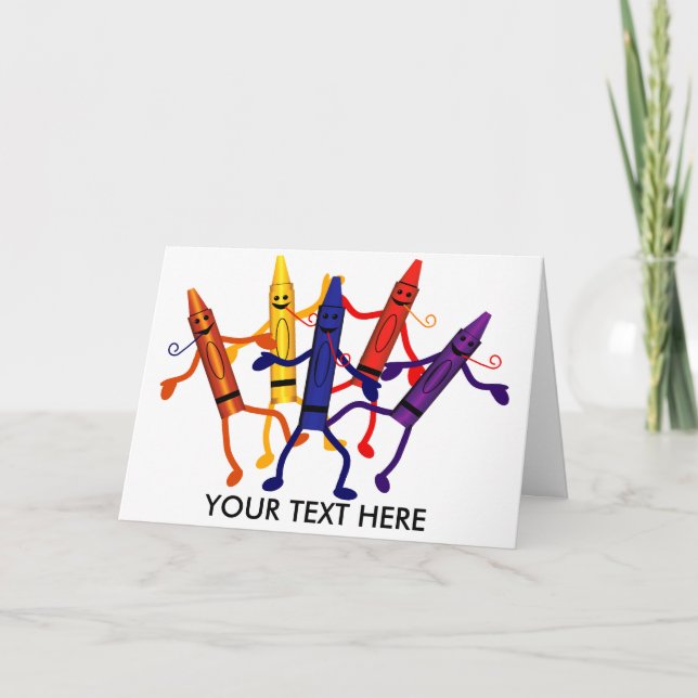 Plantilla de tarjeta de felicitación de Fiesta Cra (Anverso)