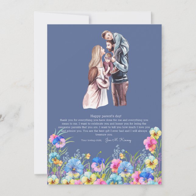 Plantilla de tarjeta de felicitación del día de lo (Anverso)