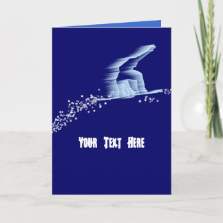 Plantilla de tarjeta de felicitación Snowboarder