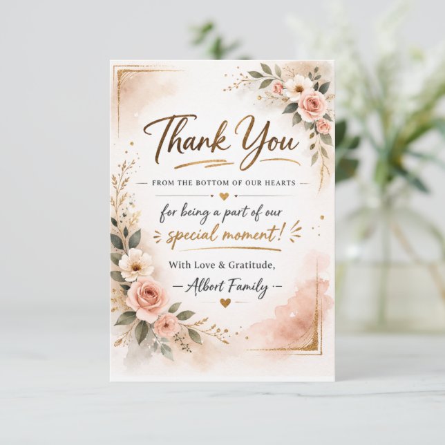 Plantilla de Tarjeta de Felicitaciones Abstracta M (Anverso de pie)