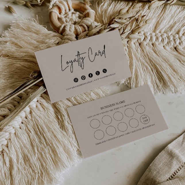 Plantilla de tarjeta de fidelidad, cliente moderno (Loyalty Card Template, Modern Customer)