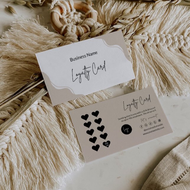 Plantilla de tarjeta de fidelidad moderna, (Modern Loyalty Card Template,)