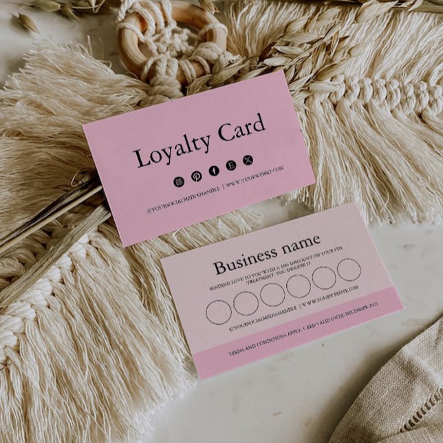 Plantilla de tarjeta de fidelidad, tarjeta de fide (Loyalty Card Template, Customer Loyalty Card,)
