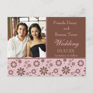 Plantilla de tarjeta de foto de boda para guardar
