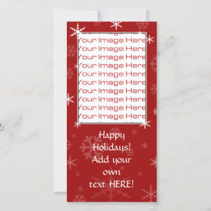 Plantilla de tarjeta de foto de Navidad Copos de n