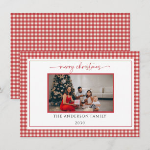 Plantilla de tarjeta de foto de Navidad, elegante