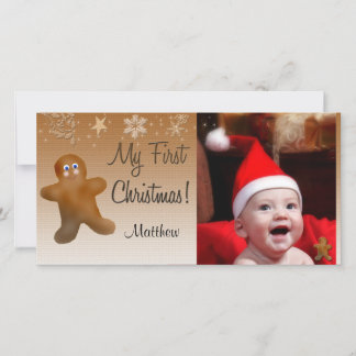 Plantilla de tarjeta de foto de Navidad para mi pr