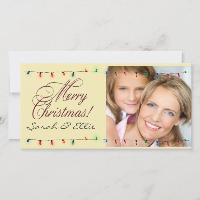 Plantilla de tarjeta de fotografía navideña (Anverso)