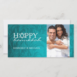Plantilla de tarjeta de fotos de Hanukkah