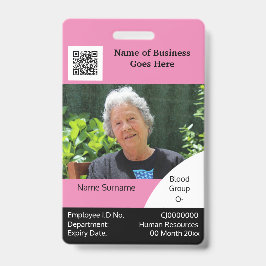 Plantilla de tarjeta de identificación de empleado
