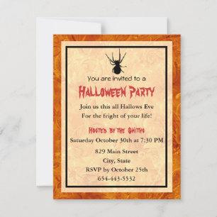 Plantilla de tarjeta de invitación Black Spider