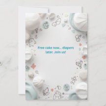 Plantilla de tarjeta de invitación de baby shower 