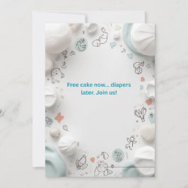 Plantilla de tarjeta de invitación de baby shower 