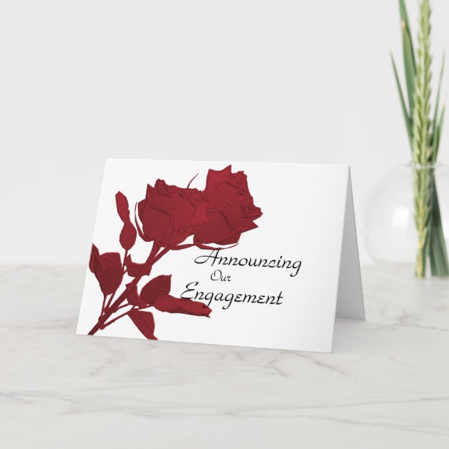 Plantilla de tarjeta de Invitación de compromiso (Anverso)