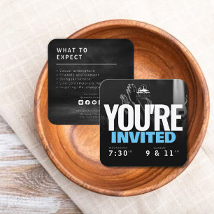Plantilla de Tarjeta de Invitación de la Iglesia