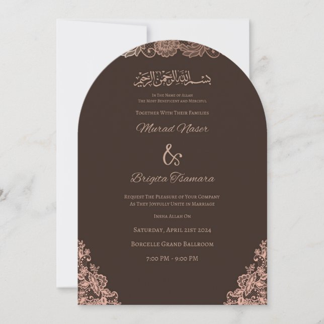 Plantilla de tarjeta de invitación elegante (Anverso)