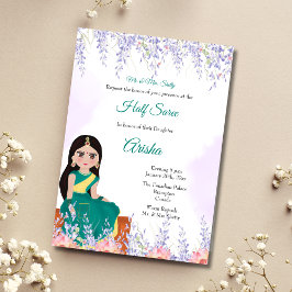 Plantilla de tarjeta de invitación Purple Half Sar
