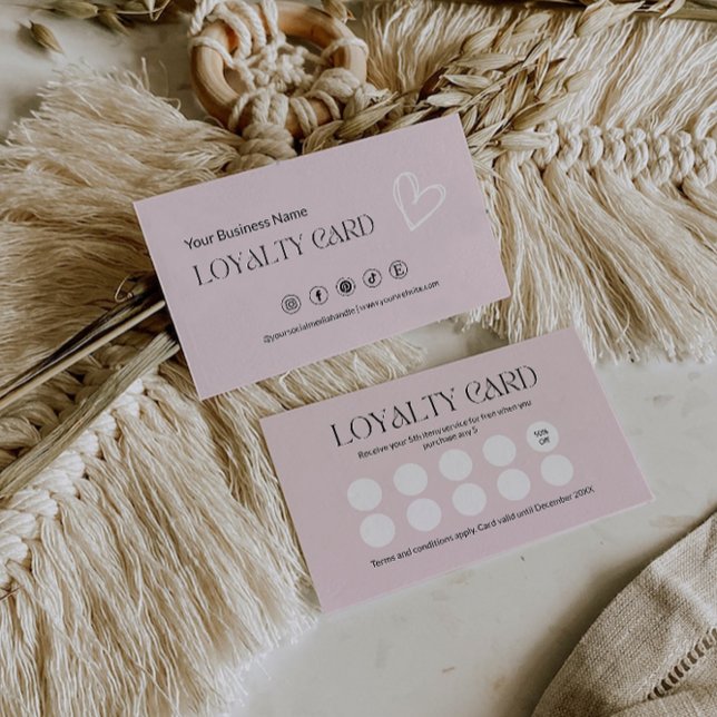 Plantilla de tarjeta de lealtad editable, (Editable Loyalty Card Template,)