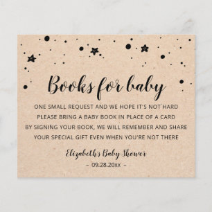 Plantilla de tarjeta de libros para bebé Fiesta de