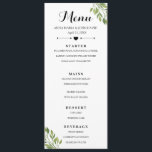 Plantilla de tarjeta de menú personalizada y elega<br><div class="desc">Planta de tarjeta de menú personalizada y elegante para el verde. Fácil de personalizar. Buscar elementos coincidentes en "Colección de Bodas de verde"</div>