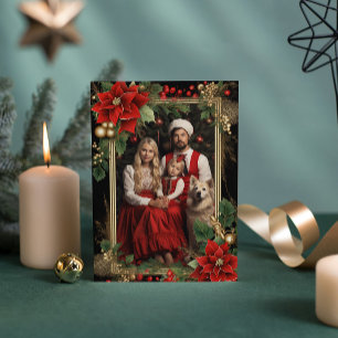 Plantilla de tarjeta de Navidad con mensaje famili
