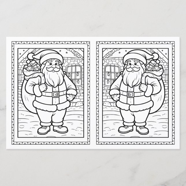 Plantilla de tarjeta de Navidad de papel para colo (Anverso)