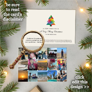 Plantilla de tarjeta de Navidad divertida para fam