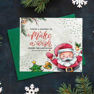Plantilla de tarjeta de Navidad, Santa Navidad Vin