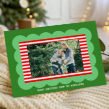 Plantilla de tarjeta de Navidad y carta con marco