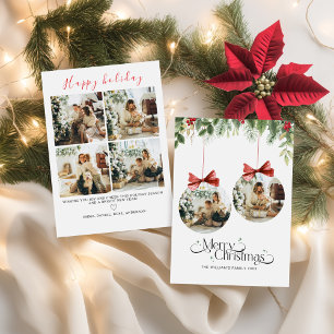 Plantilla de tarjeta de Navidades de fotografía fa