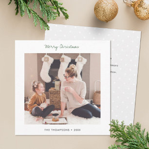 Plantilla de tarjeta de Navidades de fotografía Pe
