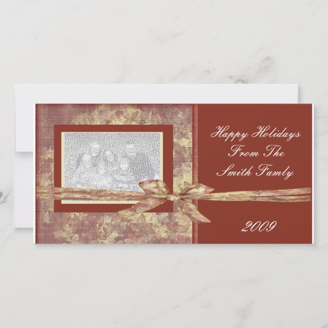 Plantilla de tarjeta de Navidades fotográficos de  (Anverso)