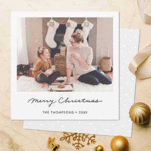 Plantilla de tarjeta de Navidades fotográficos mod