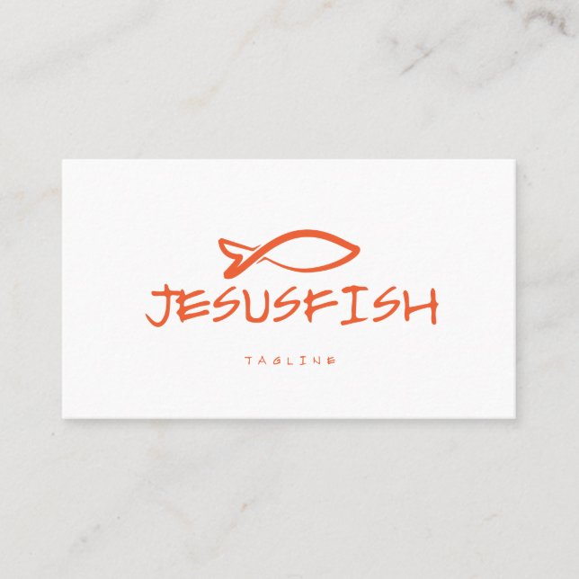 Plantilla de tarjeta de negocio de Jesús FISH (Anverso)