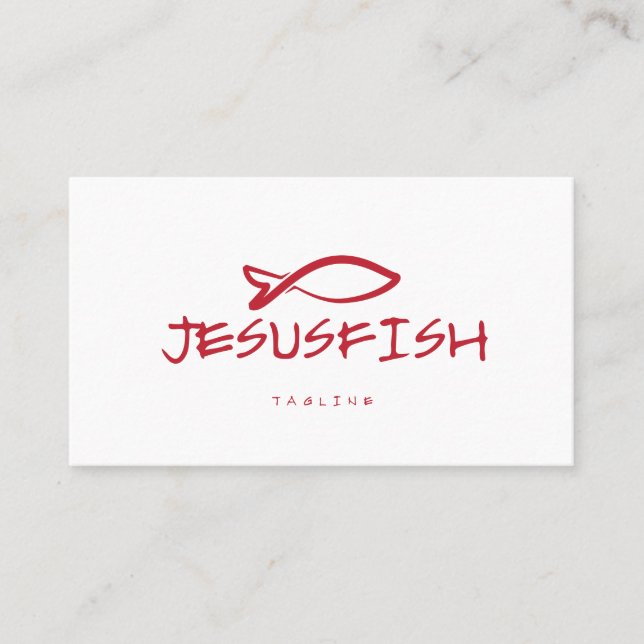 Plantilla de tarjeta de negocio de Jesús FISH (Anverso)