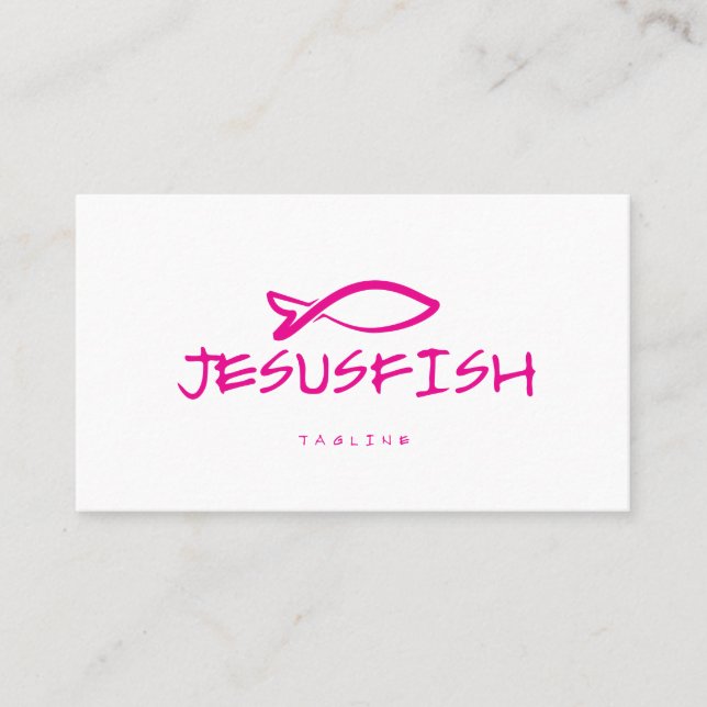 Plantilla de tarjeta de negocio de Jesús FISH (Anverso)