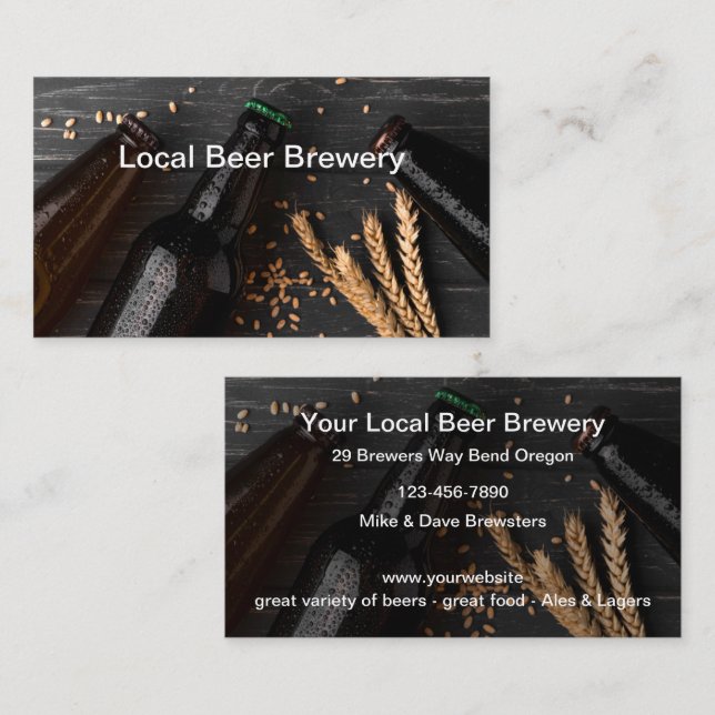 Plantilla de tarjeta de negocios de cervecería Pap (Anverso / Reverso)