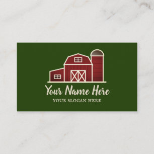 Plantilla de tarjeta de negocios de la granja de g