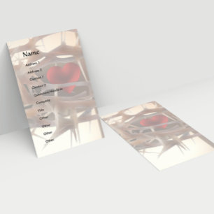 Plantilla de tarjeta de negocios de Precious Heart