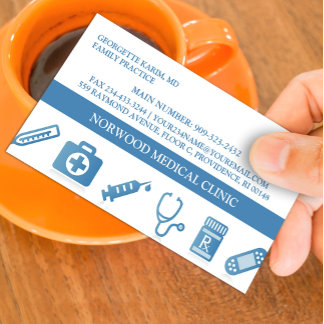 Plantilla de Tarjeta de Negocios para Cita de Médi