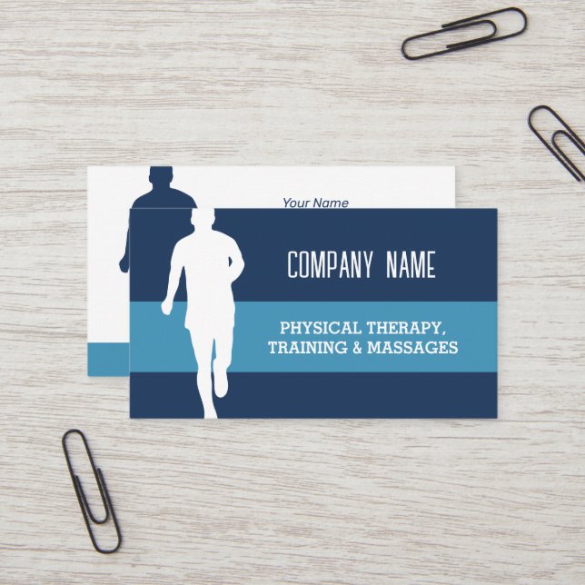 Plantilla de tarjeta de negocios PT de Terapia Fís (Anverso/Reverso In Situ)