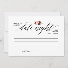 Plantilla de tarjeta de noche de fecha, ideas de n