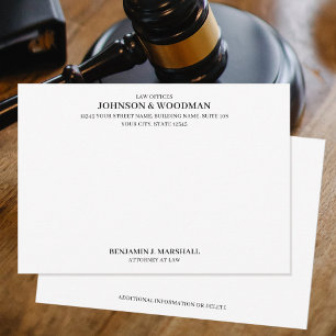 Plantilla de Tarjeta de Notas del Bufete de Abogad
