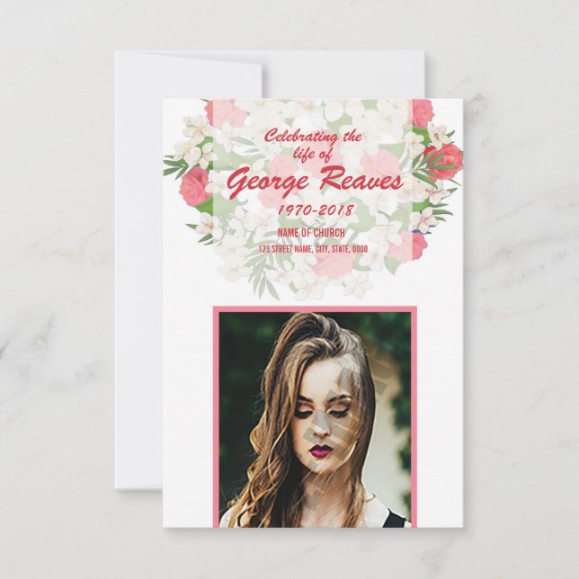 Plantilla de tarjeta de oración funeraria (Anverso)